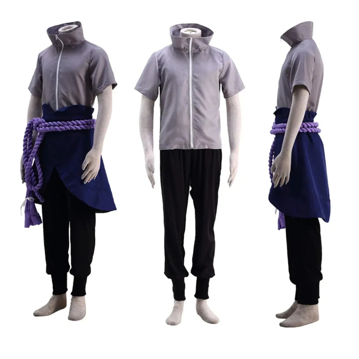 Sasuke Uchiha Cosplay Costume – Naruto Shippuden Outfit with Rope - Anime - Cosplay - 3