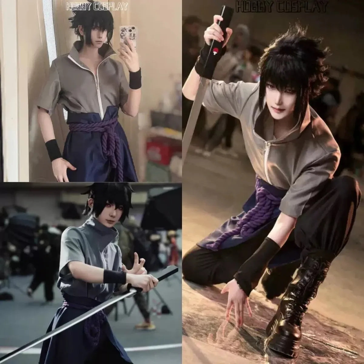 Sasuke Uchiha Cosplay Costume – Naruto Shippuden Outfit with Rope - Anime - Cosplay - 5
