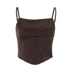 Satin Corset Crop Top with Spaghetti Straps - Women’s Clothing & Accessories - Tops - 3