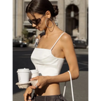 Satin Corset Crop Top with Spaghetti Straps - Women’s Clothing & Accessories - Tops - 5