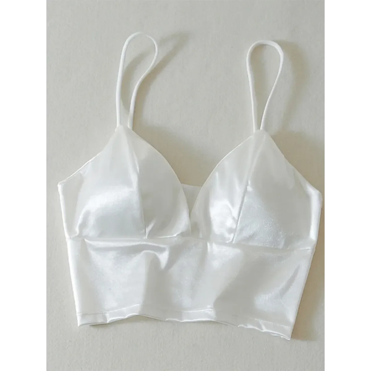 Satin Harajuku Spaghetti Strap Camisole - Camis & Tops - Crop Tops - 5