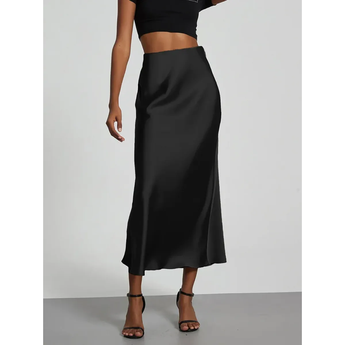 Harajuku Satin Mermaid Midi Skirt - Bottoms - Skirts - 9