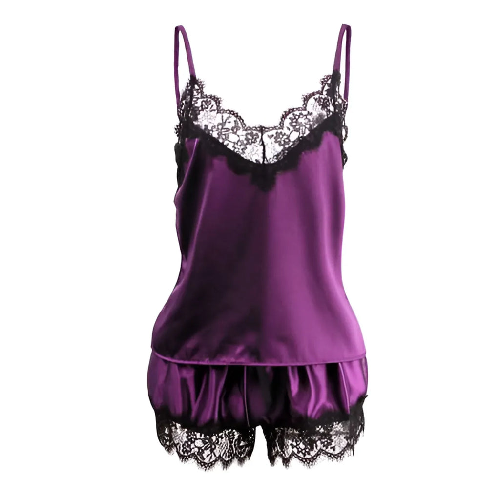 Satin Sleepwear Set - Women’s Clothing & Accessories - 11
