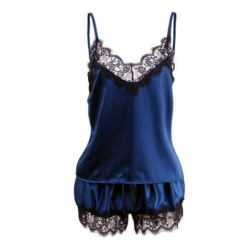 Satin Sleepwear Set - Navy Blue 1 / S - Women’s Clothing & Accessories - Sleepwear & Loungewear - 13 - 2024