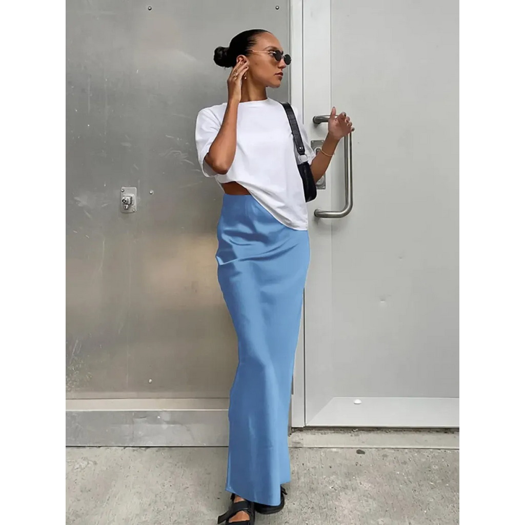 Elegant Satin Trumpet Skirt - Bottoms - Shirts - 2