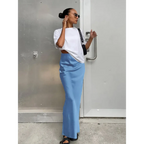 Elegant Satin Trumpet Skirt - Bottoms - Shirts - 2