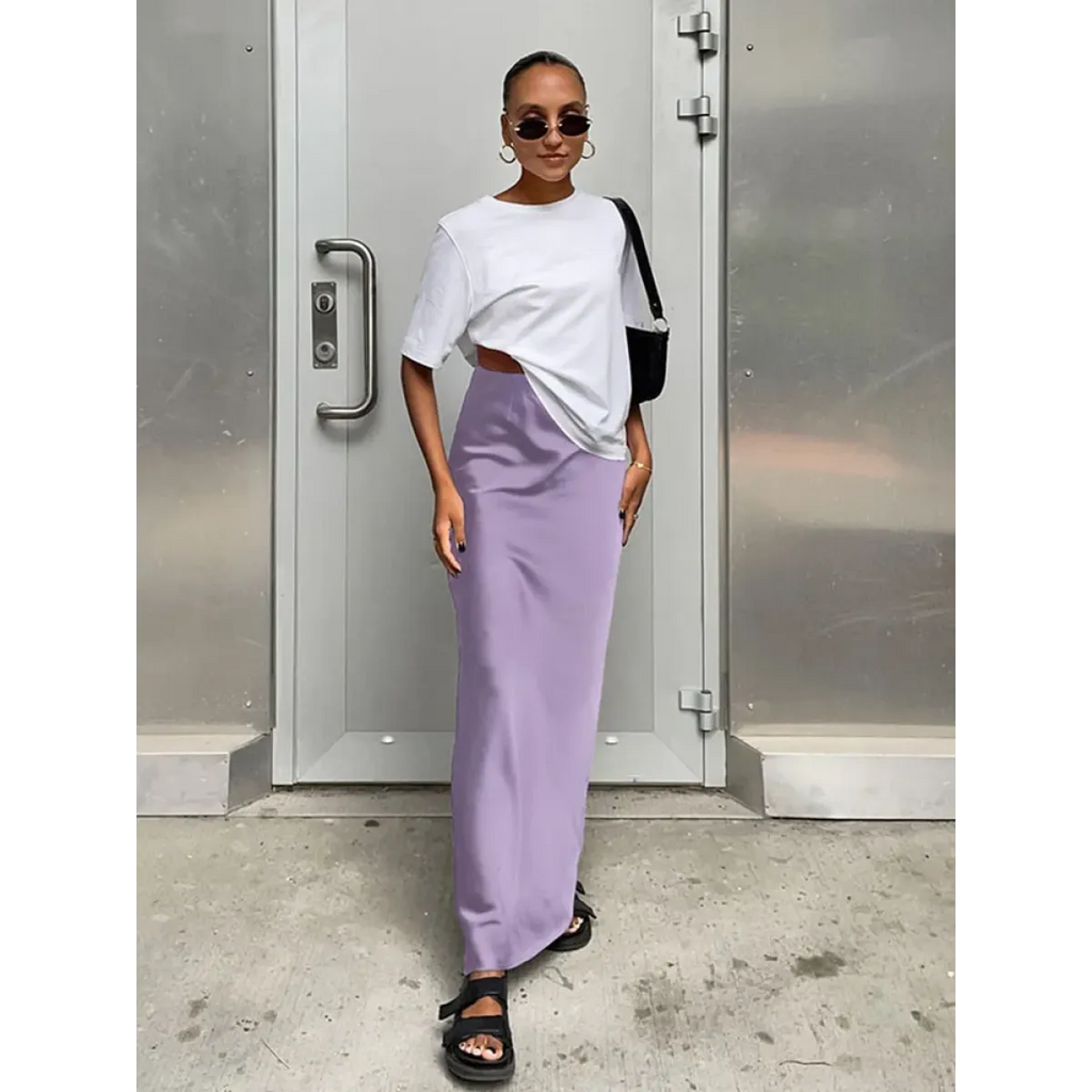 Elegant Satin Trumpet Skirt - Bottoms - Shirts - 4