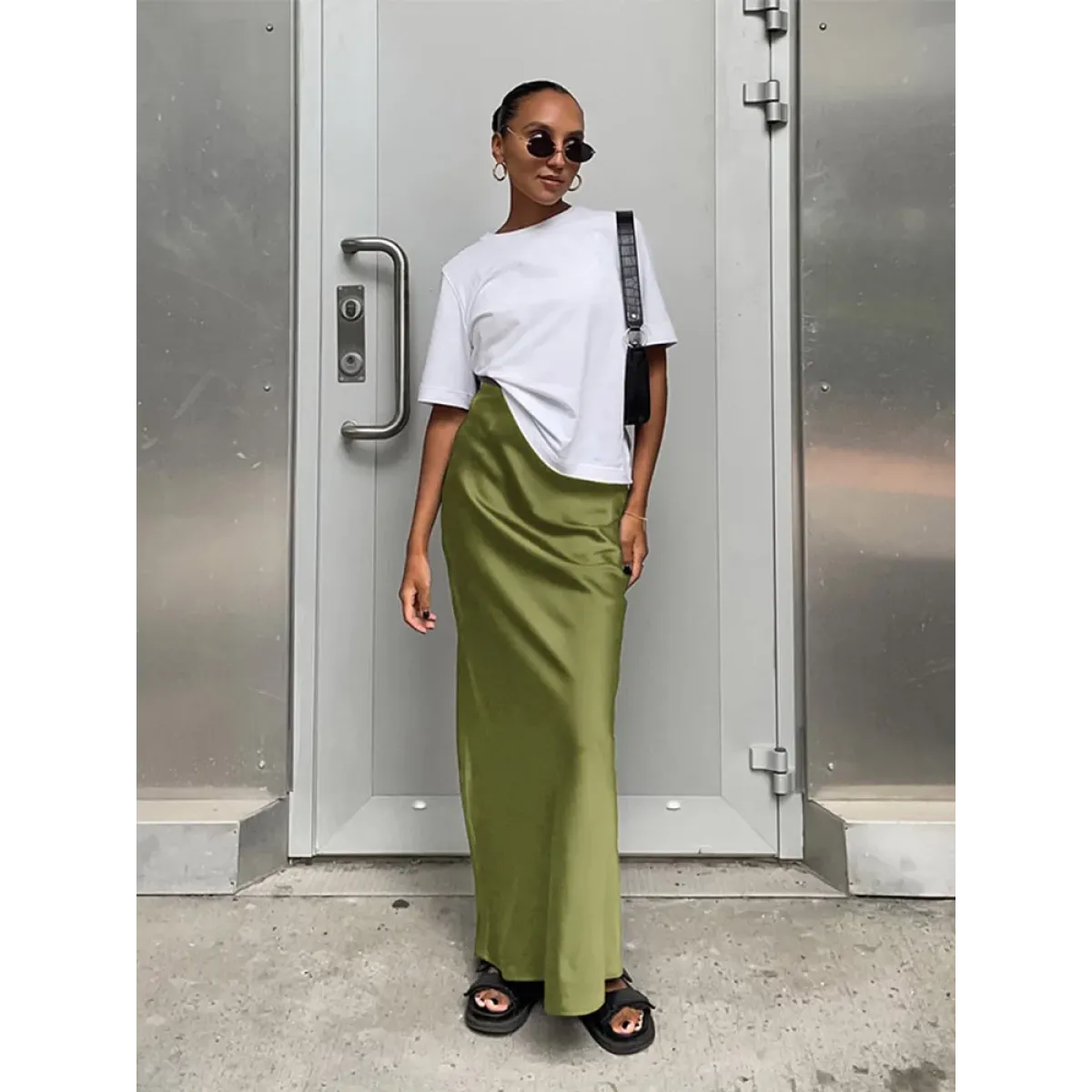 Elegant Satin Trumpet Skirt - Bottoms - Shirts - 8