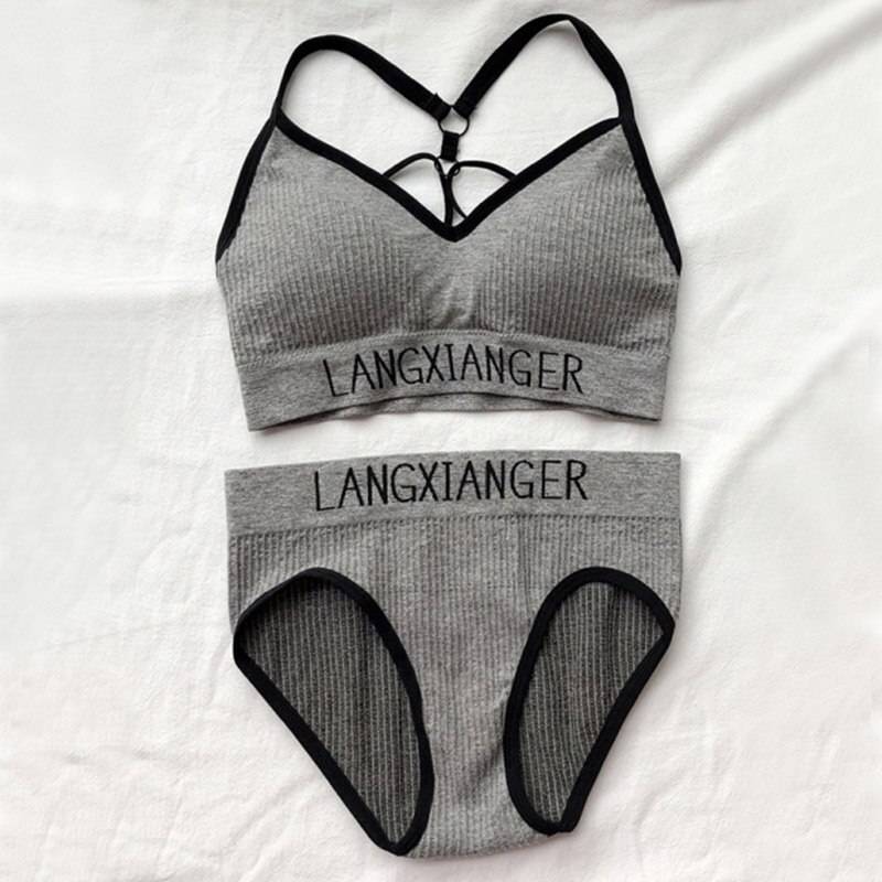 Seamless Bralette & Panties Set - Gray / Type 1 / L - Women’s Clothing & Accessories - Home & Garden - 24 - 2024