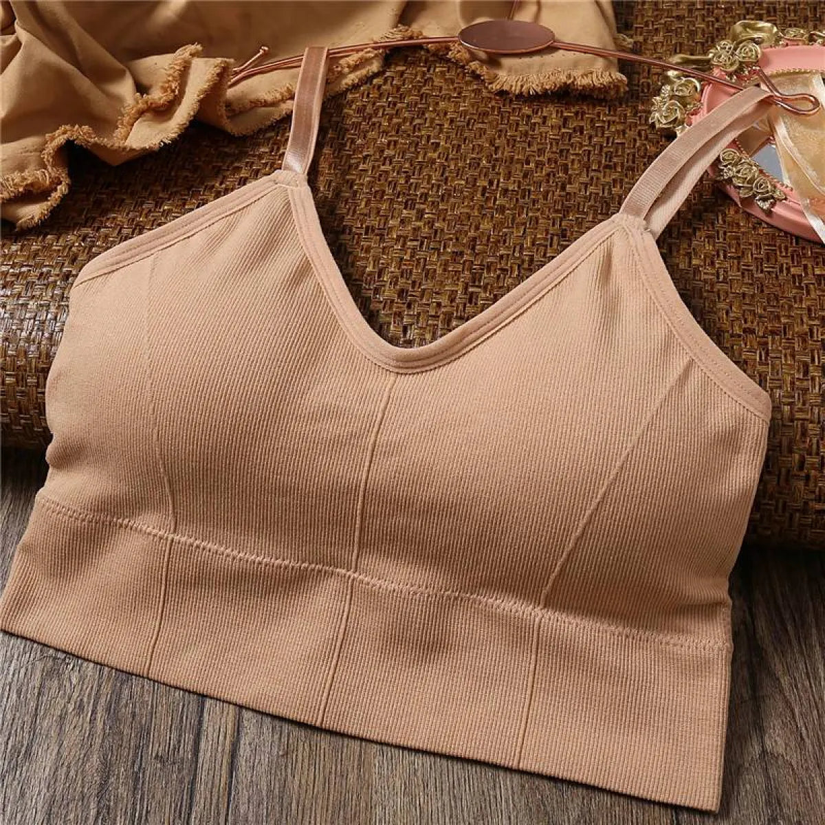 Women’s Seamless Bralette with Removable Pads - Beige 1 / ABCD - Women’s Clothing & Accessories - Clothing - 10 - 2024