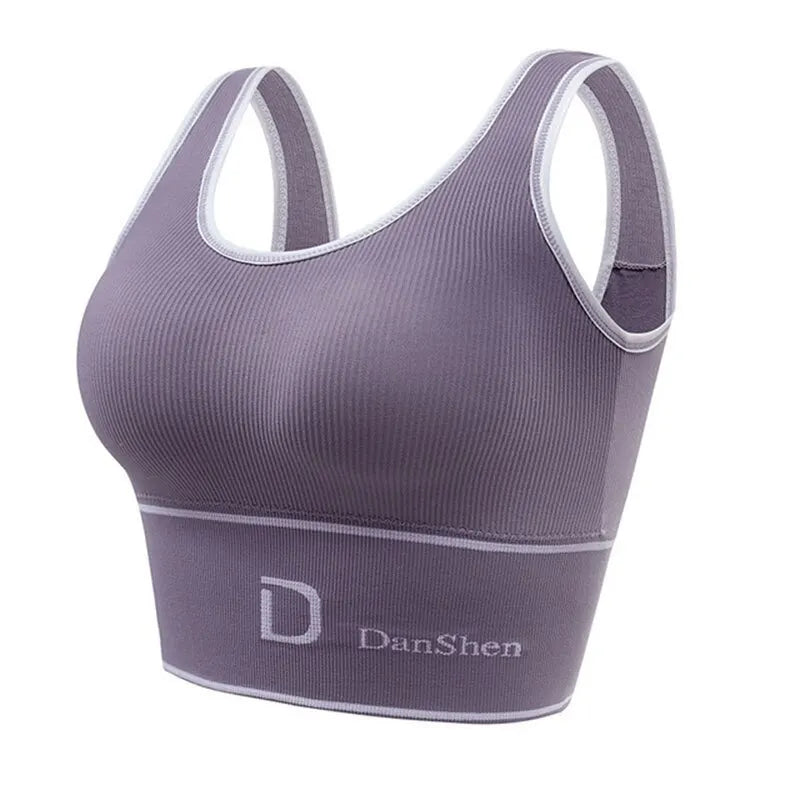 Seamless Sports Bra with Deep U-Shaped Pad - Free size / Purple - All Products - Activewear - 7 - 2024