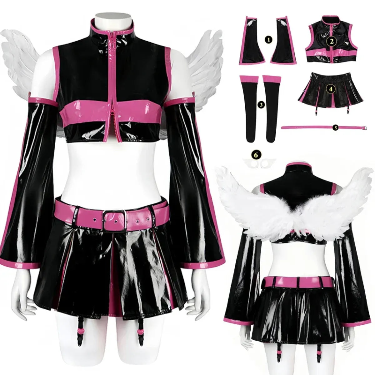 2.5D Seduction Miriella Cosplay Costume with Wings – Full Set - Anime - Cosplay - 8