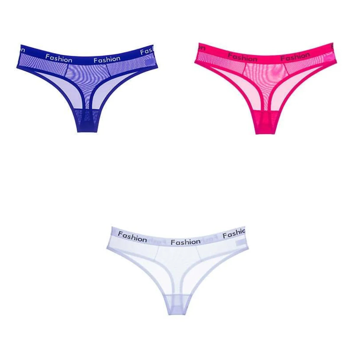 Set Of 3 See-Through Sports Thongs - Women’s Clothing & Accessories - 12