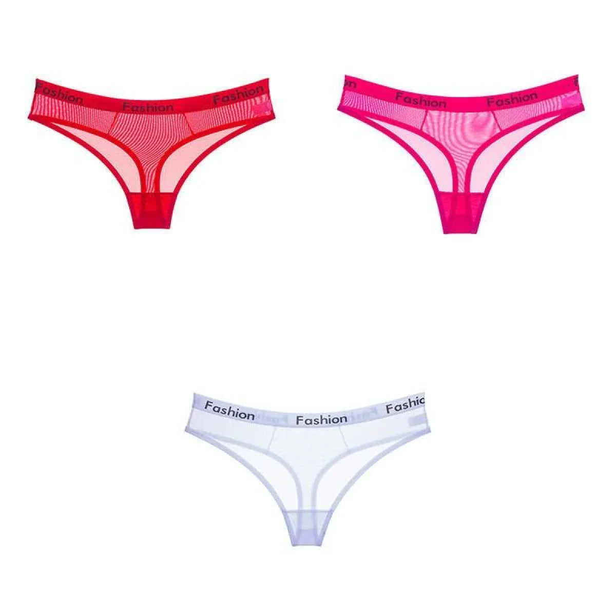 Set Of 3 See-Through Sports Thongs - Women’s Clothing & Accessories - 18