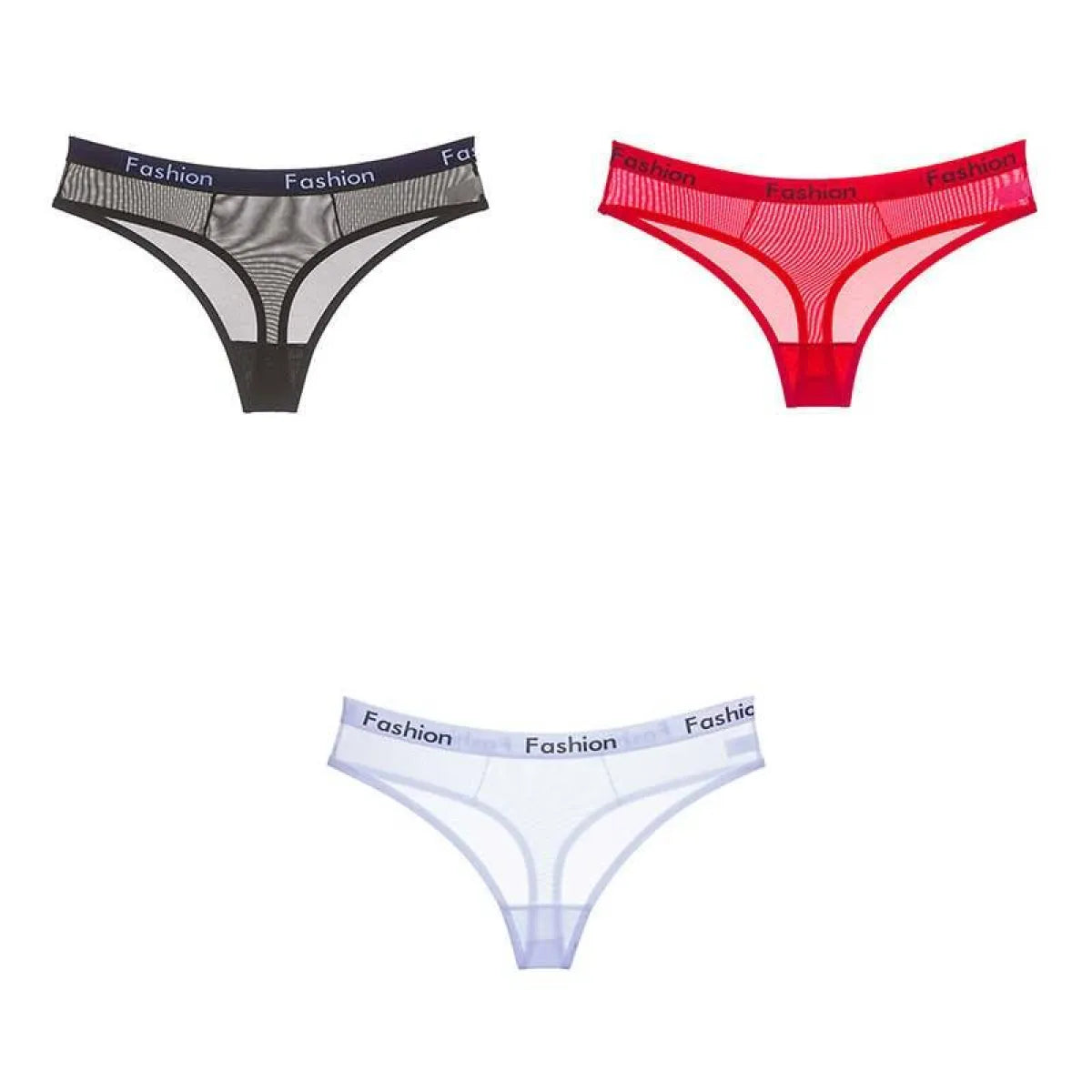 Set Of 3 See-Through Sports Thongs - Women’s Clothing & Accessories - 20