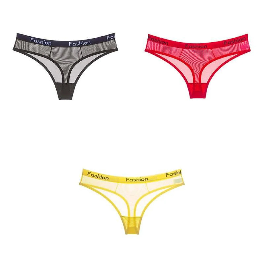 Set Of 3 See-Through Sports Thongs - Women’s Clothing & Accessories - 21