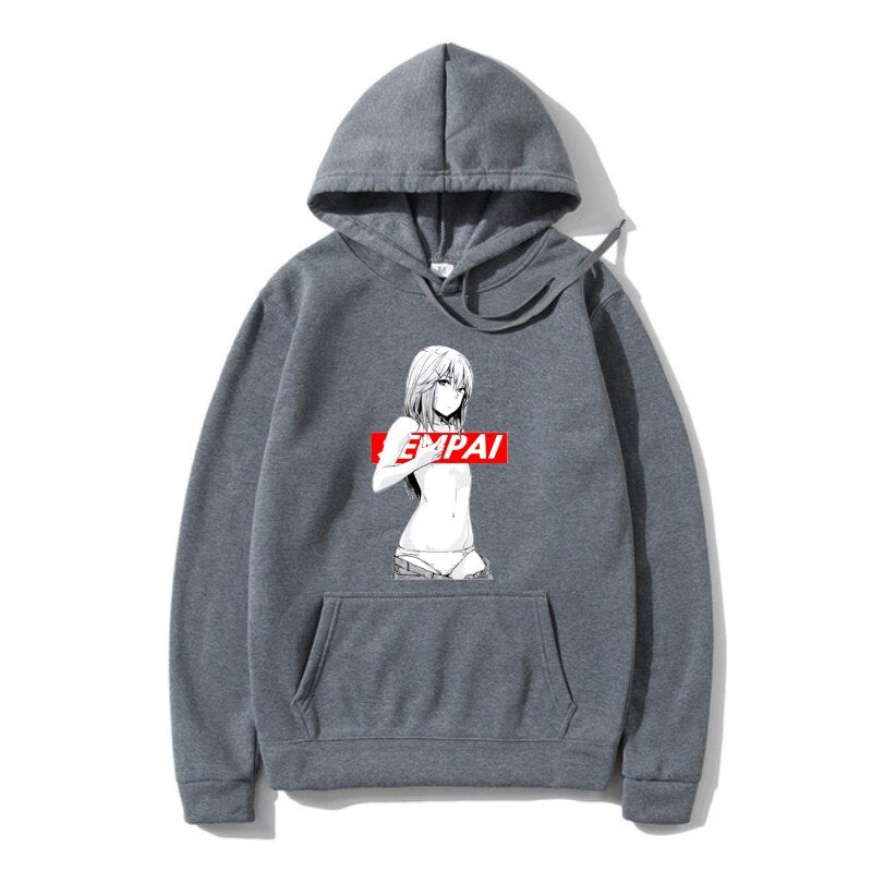 Unisex Senpai Hoodies - Dark Gray / S - Women’s Clothing & Accessories - Pants - 12 - 2024