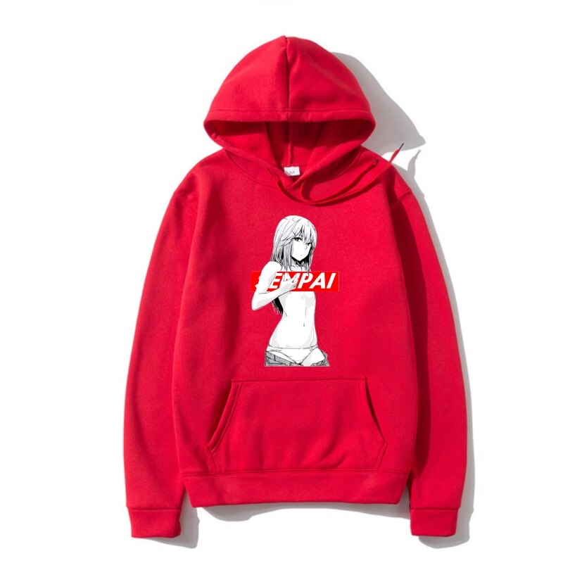 Unisex Senpai Hoodies - Red / S - Women’s Clothing & Accessories - Pants - 16 - 2024