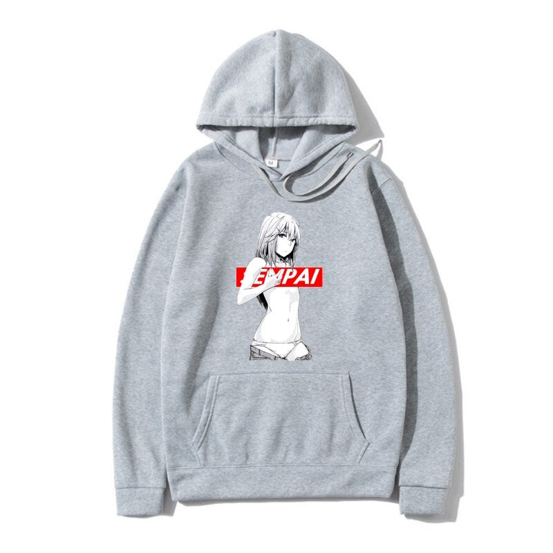 Unisex Senpai Hoodies - Light Gray / S - Women’s Clothing & Accessories - Pants - 15 - 2024