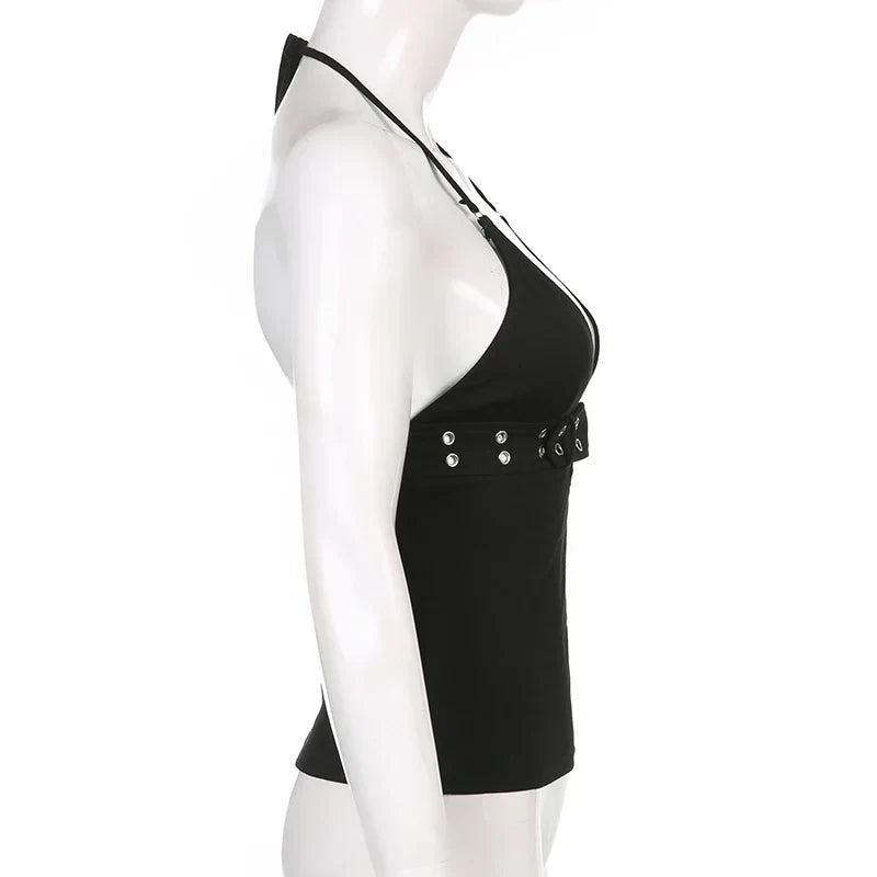 Buckle Halter Top - Sexy Backless Fashion - Tops - Shirts & Tops - 9 - 2024