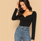 Women’s Sexy Black Heart Shaped Top - Women’s Clothing & Accessories - 1