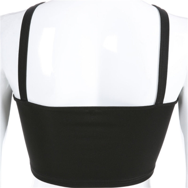 Sexy Buckle Vest Crop Top - Women’s Clothing & Accessories - Shirts & Tops - 6 - 2024