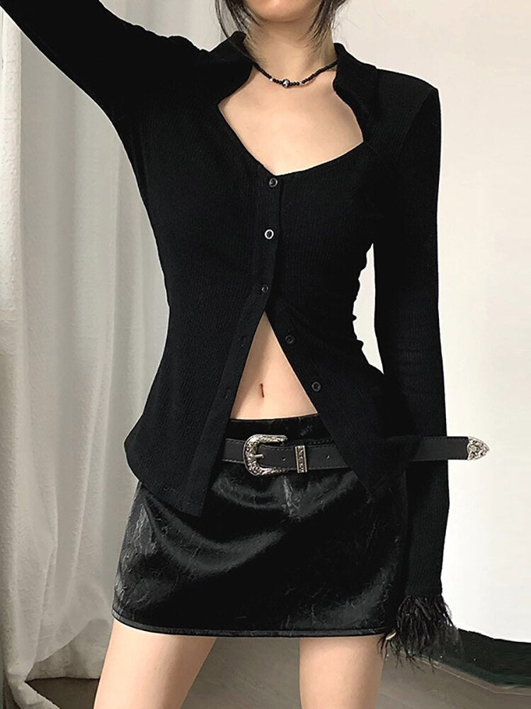 Dark Sexy Casual Blouses - T-Shirts - Dresses - 4 - 2024