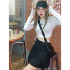 Sexy Crop Long Sleeve T-Shirt: Harajuku Spring Streetwear - T-Shirts - 5