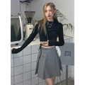 Sexy Crop Long Sleeve T-Shirt: Harajuku Spring Streetwear - T-Shirts - 9