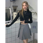 Sexy Crop Long Sleeve T-Shirt - T-Shirts - 7