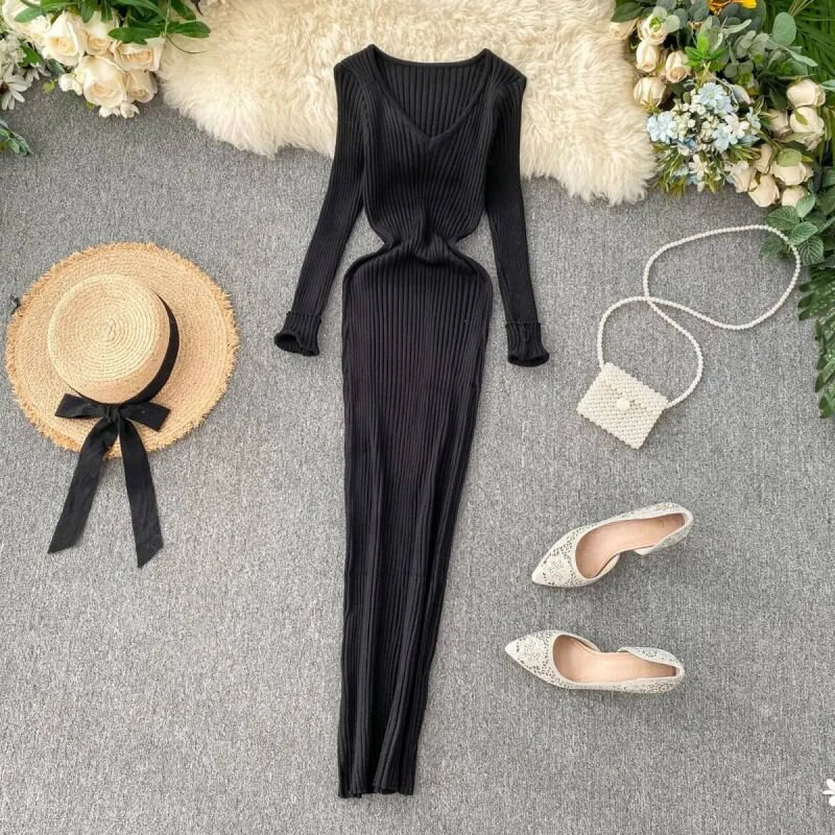 Sexy Elastic Bodycon Dress - All Dresses - 22