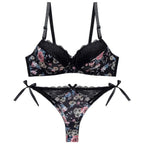 Sexy Floral Bra - Thong Set - Women’s Clothing & Accessories - 18
