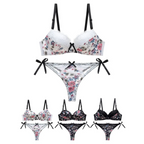 Sexy Floral Bra - Thong Set - Women’s Clothing & Accessories - 6