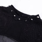 Sexy Hollow Open Chest Rivet T - T-Shirts - 6