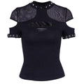 Sexy Hollow Open Chest Rivet T - T-Shirts - 20