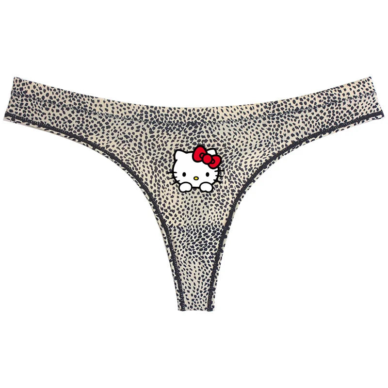 Sanrio Hello Kitty Sexy Leopard Underwear - Quick-drying Lightweight Seamless Thong - A22 / One size fits all - Sexy