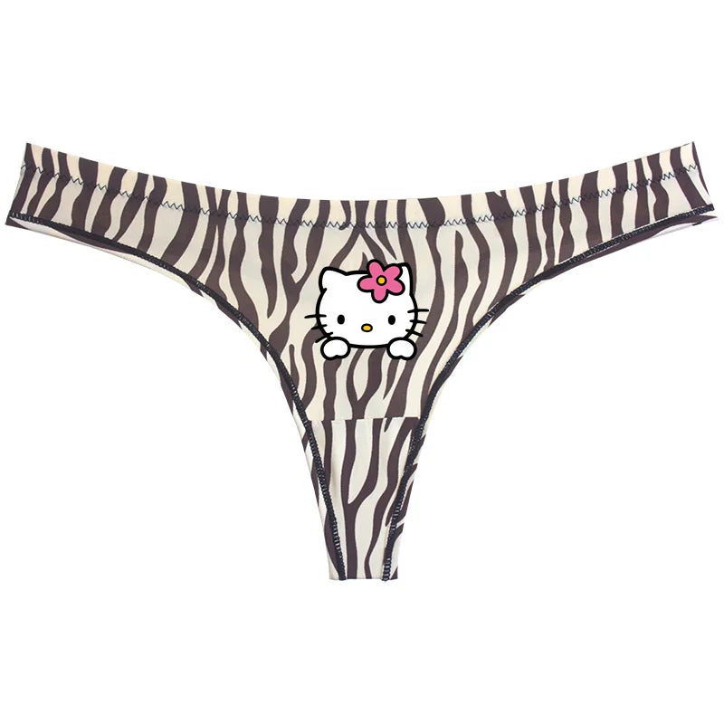 Sanrio Hello Kitty Sexy Leopard Underwear - Quick-drying Lightweight Seamless Thong - Sexy Lingerie - Underwear - 4