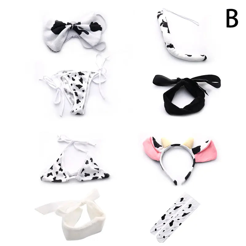 Cow Maid Lingerie Set - with stocking / One Size - Women’s Clothing & Accessories - Lingerie - 7 - 2024
