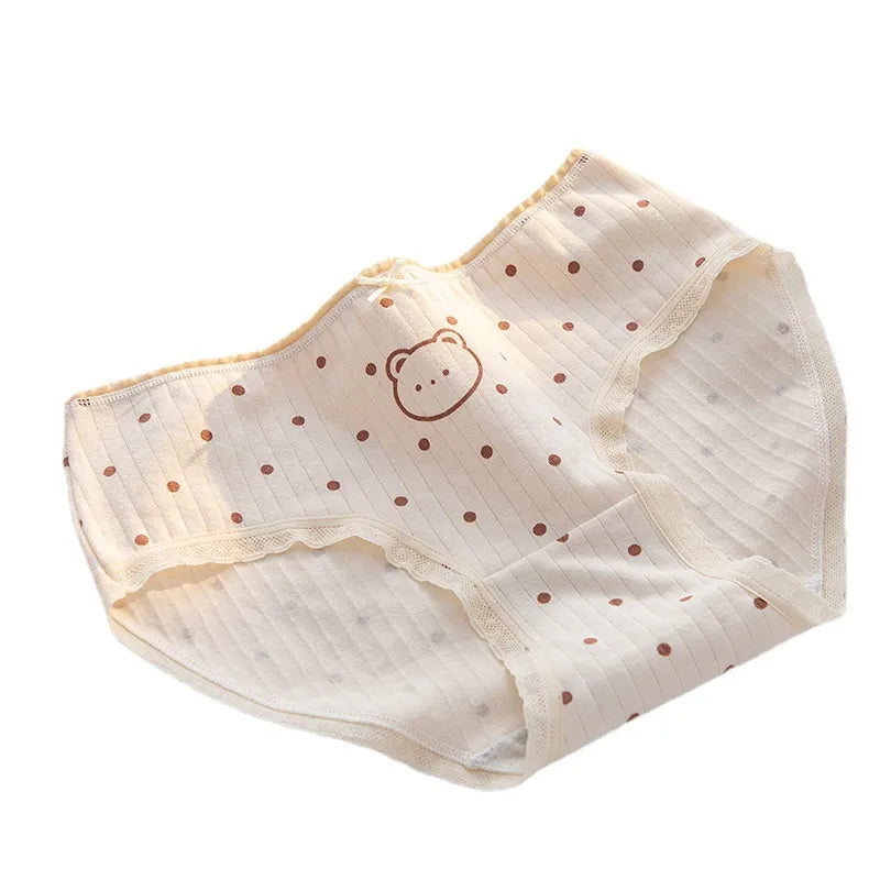 Cute Cartoon Bear Cotton Panties - Mid Waist Sexy Lingerie Set - Sexy Lingerie - Underwear - 4 - 2024