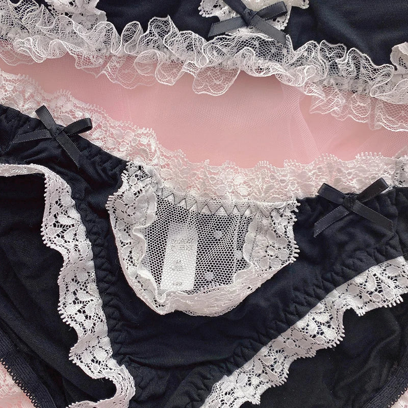 Harajuku Kawaii Fashion Maid Style Black Lingerie Set - Sexy Lingerie - Lingerie - 16 - 2024