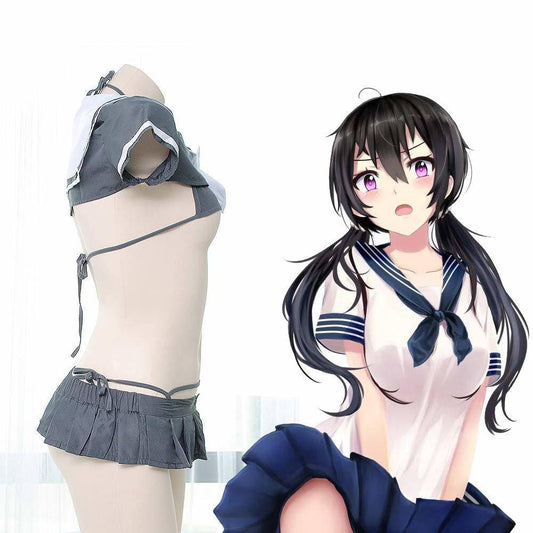 Japanese Schoolgirl Set - Gray / One Size - Sexy Lingerie - Clothing - 1 - 2024