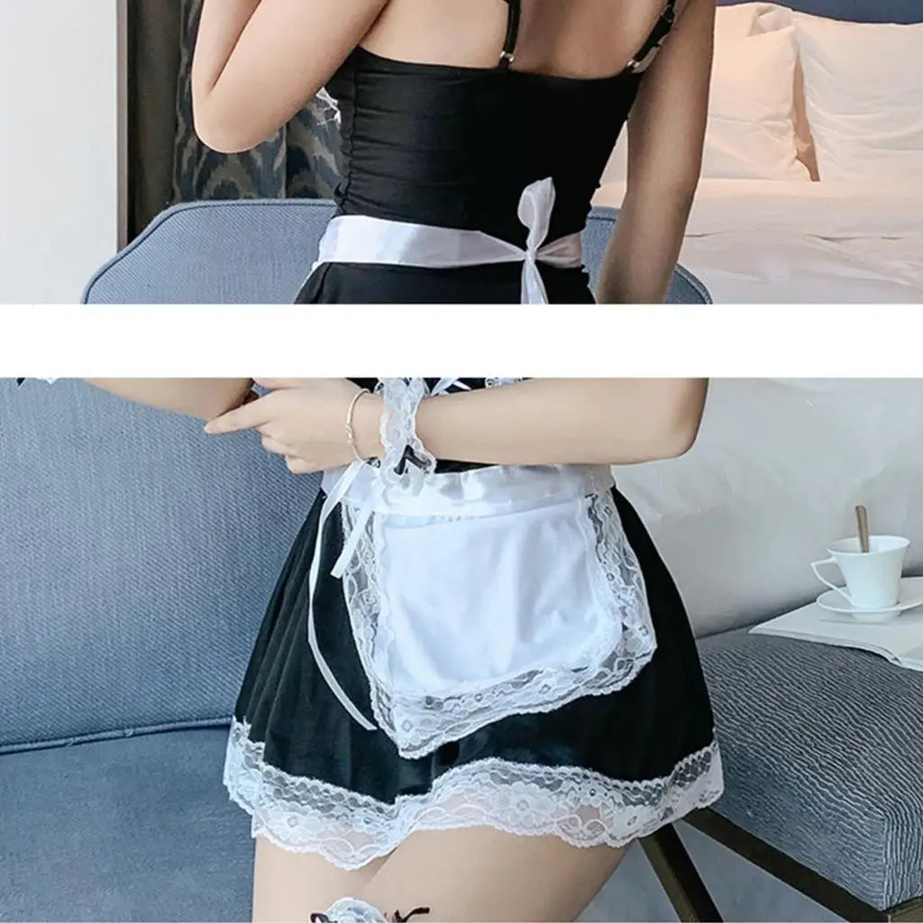 Kawaii School Girl Maid Lingerie - Black / One size(40-60KG) - Women’s Clothing & Accessories - Costume Sets - 3 - 2024