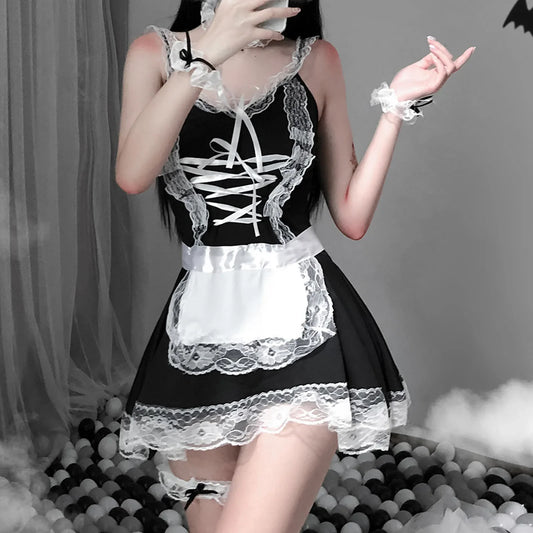 Kawaii School Girl Maid Lingerie - Black / One size(40-60KG) - Sexy Lingerie - Costume Sets - 1 - 2024