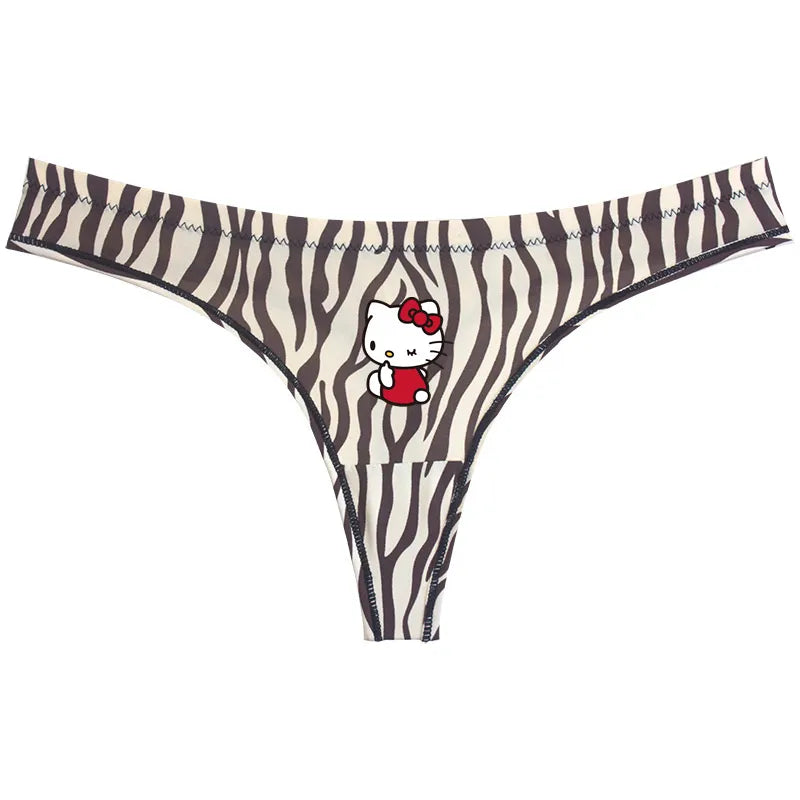 Sanrio Hello Kitty Sexy Leopard Underwear - Quick-drying Lightweight Seamless Thong - A15 / One size fits all - Sexy