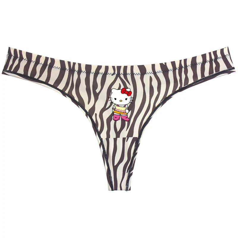 Sanrio Hello Kitty Sexy Leopard Underwear - Quick-drying Lightweight Seamless Thong - A13 / One size fits all - Sexy