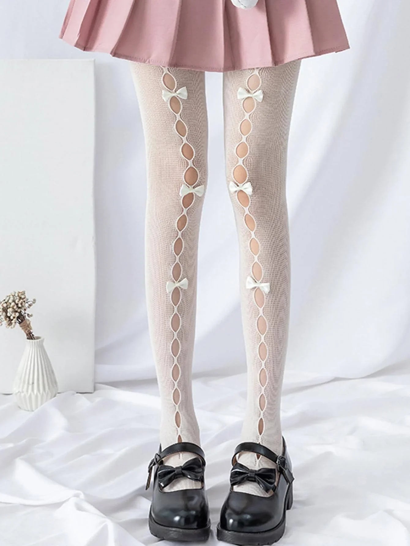 Spicy Girl Bow Fishing Net Stockings - Sexy Lingerie - Apparel & Accessories - 5 - 2024