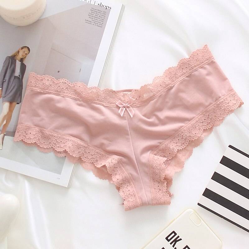 Satin Lace Panties - Pink / M - Sexy Products - Underwear - 14 - 2024