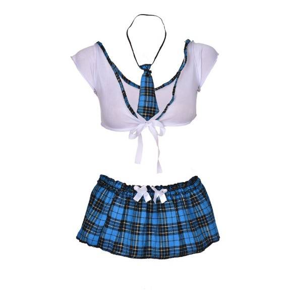 Sexy Schoolgirl Cosplay - Blue - Sexy Products - Costumes - 3 - 2024