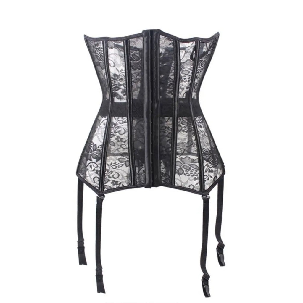 Sexy Sheer Corset Bustier With Garters - Sexy Products - 5