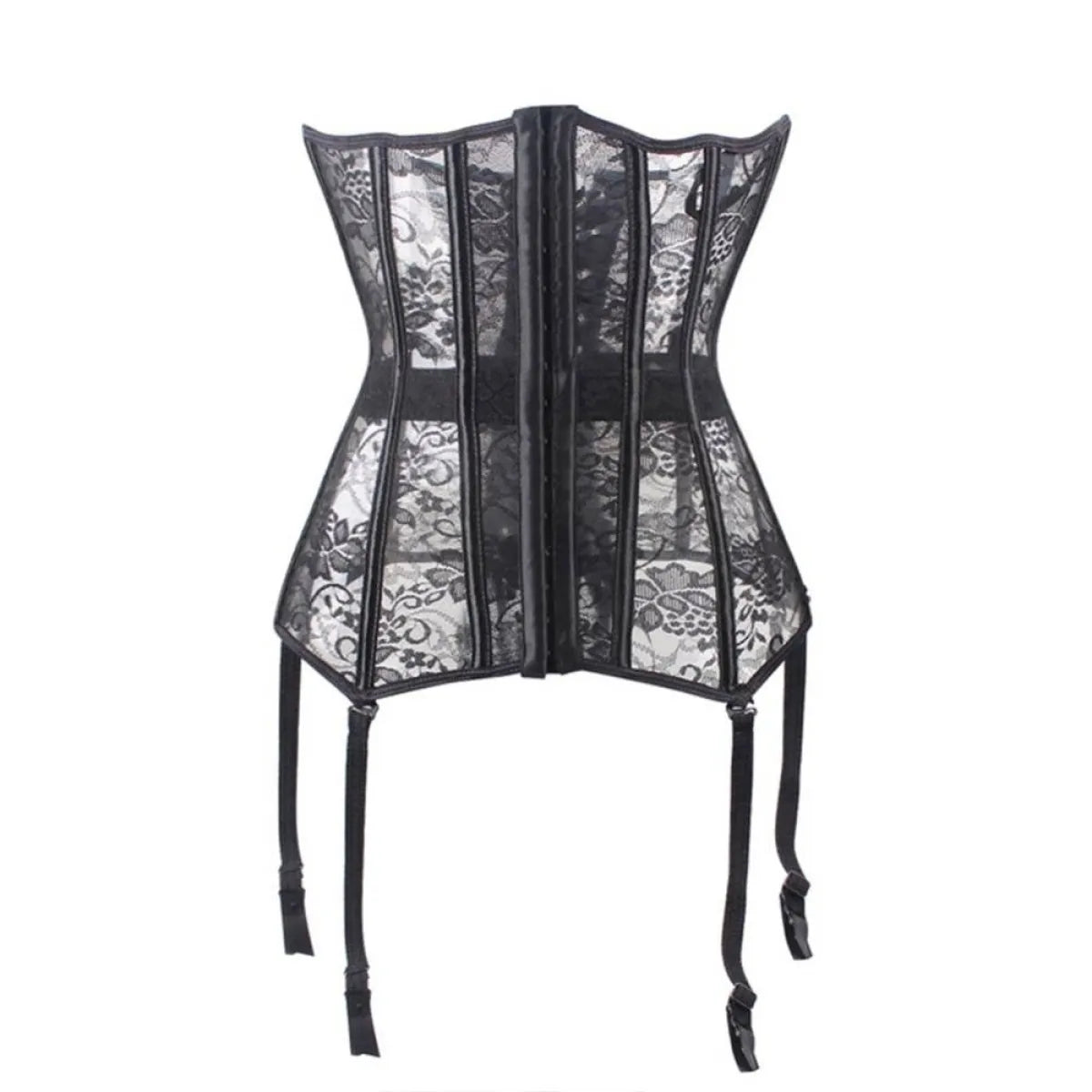 Sexy Sheer Corset Bustier With Garters - Sexy Products - 5